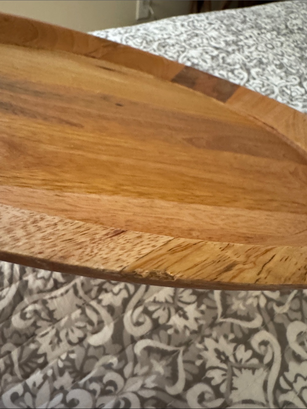 Round Mango Wood Serving Tray 22” across. - Picture 5 of 7
